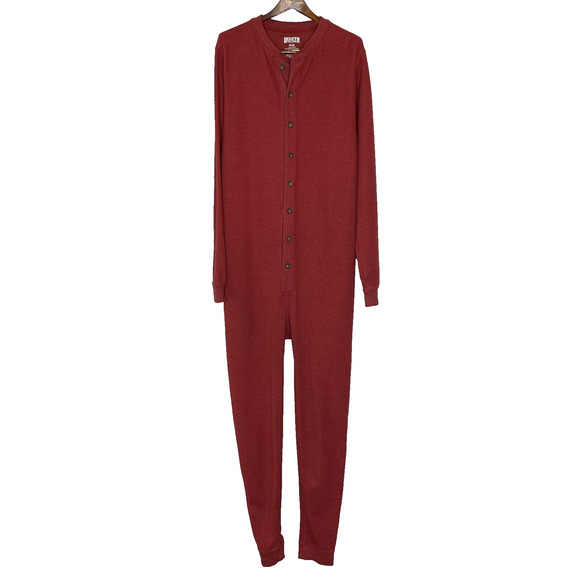 Men's 30" Duluth Waffle Union Thermal One Piece Lounge Pajamas - Picture 1 of 4